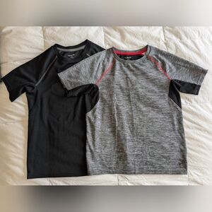 Lot Of 2 Boys Old Navy Activewear Black and Gray T-Shirts Size L 10/12